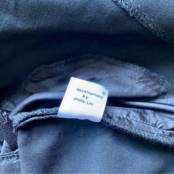 NWT$238 DEVELOPMENT by PHLLIP LIM Black Mini Skirt 4 Satin Ribbon Accent - Picture 4 of 5